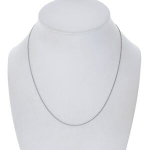 Estate Italian Sterling Silver 925 1.1mm Cable Chain Necklace 16.25"